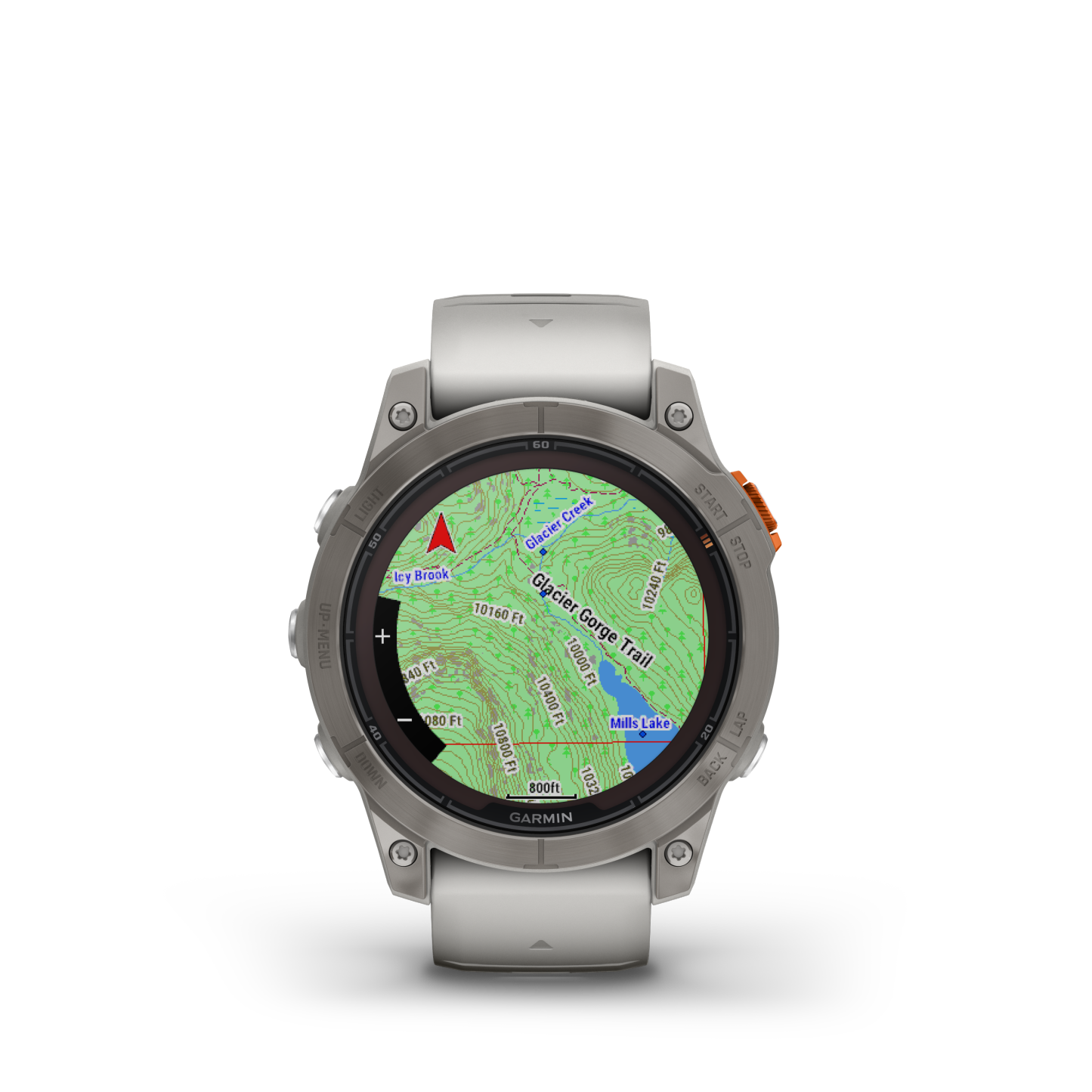 Garmin Fenix® 7 Pro Montre Gps Intelligente - Suivi De La Santé Avec Chargement Solaire, 47 Mm - Titane/orange