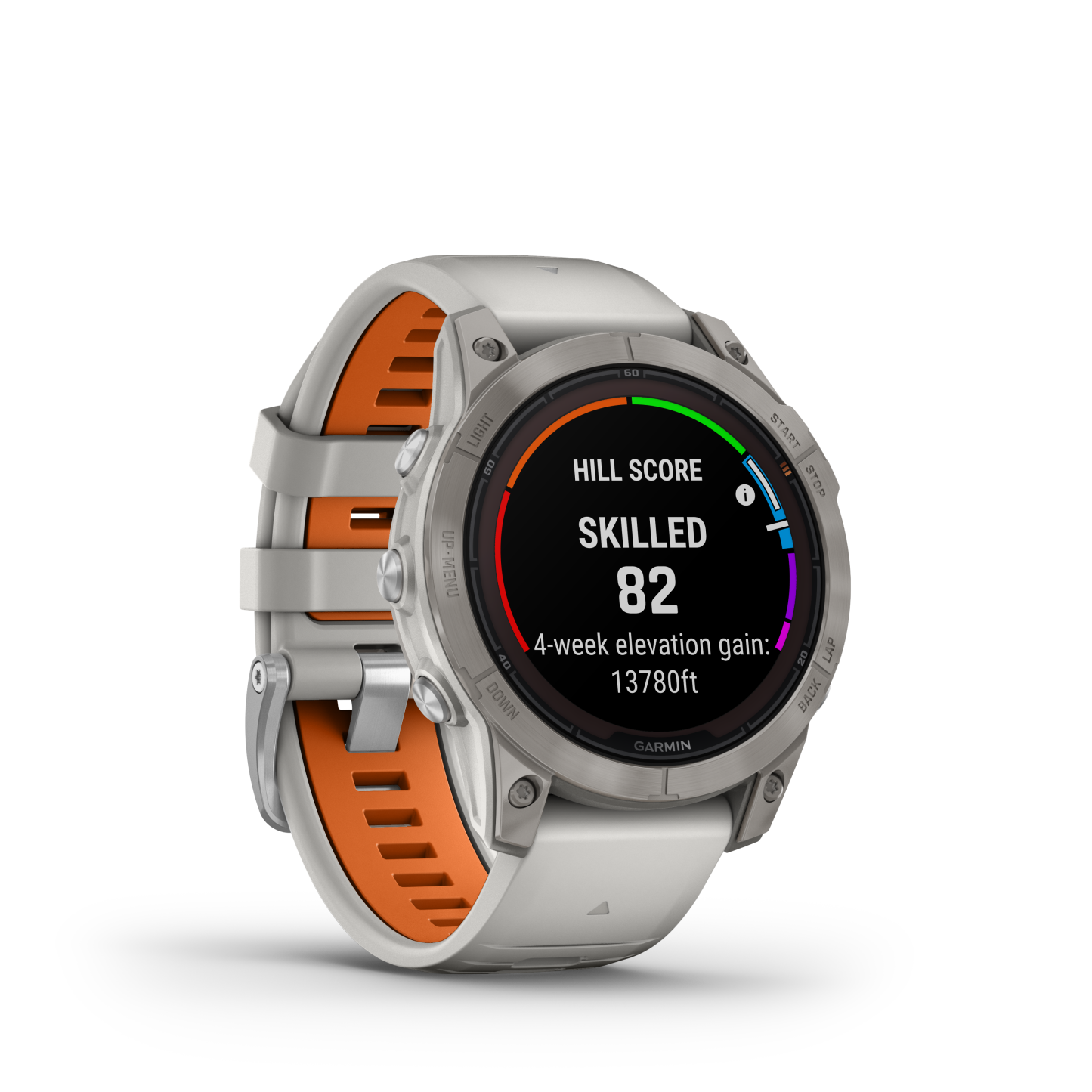 Garmin Fenix® 7 Pro Montre Gps Intelligente - Suivi De La Santé Avec Chargement Solaire, 47 Mm - Titane/orange
