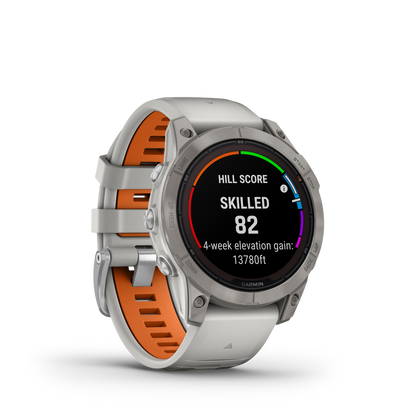 Garmin Fenix® 7 Pro Montre Gps Intelligente - Suivi De La Santé Avec Chargement Solaire, 47 Mm - Titane/orange