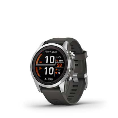 Garmin Fenix® 7s Pro Montre Gps Intelligente - Suivi De La Santé Avec Chargement Solaire, 42 Mm - Argent