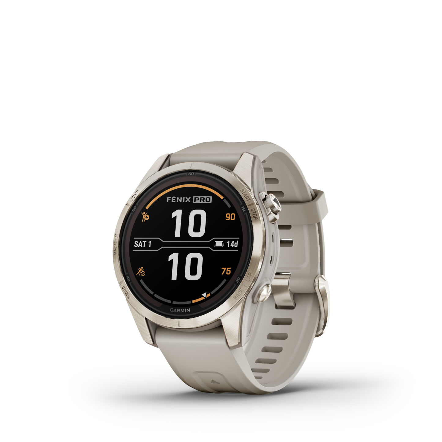 Garmin Fenix® 7s Pro Montre Gps Intelligente - Suivi De La Santé Avec Chargement Solaire, 42 Mm - Or