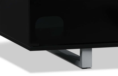 Meuble pour téléviseur moderne Odesos de 72 po avec foyer électrique, rangement et système de gestion des câbles pour téléviseurs jusqu'à 80 po