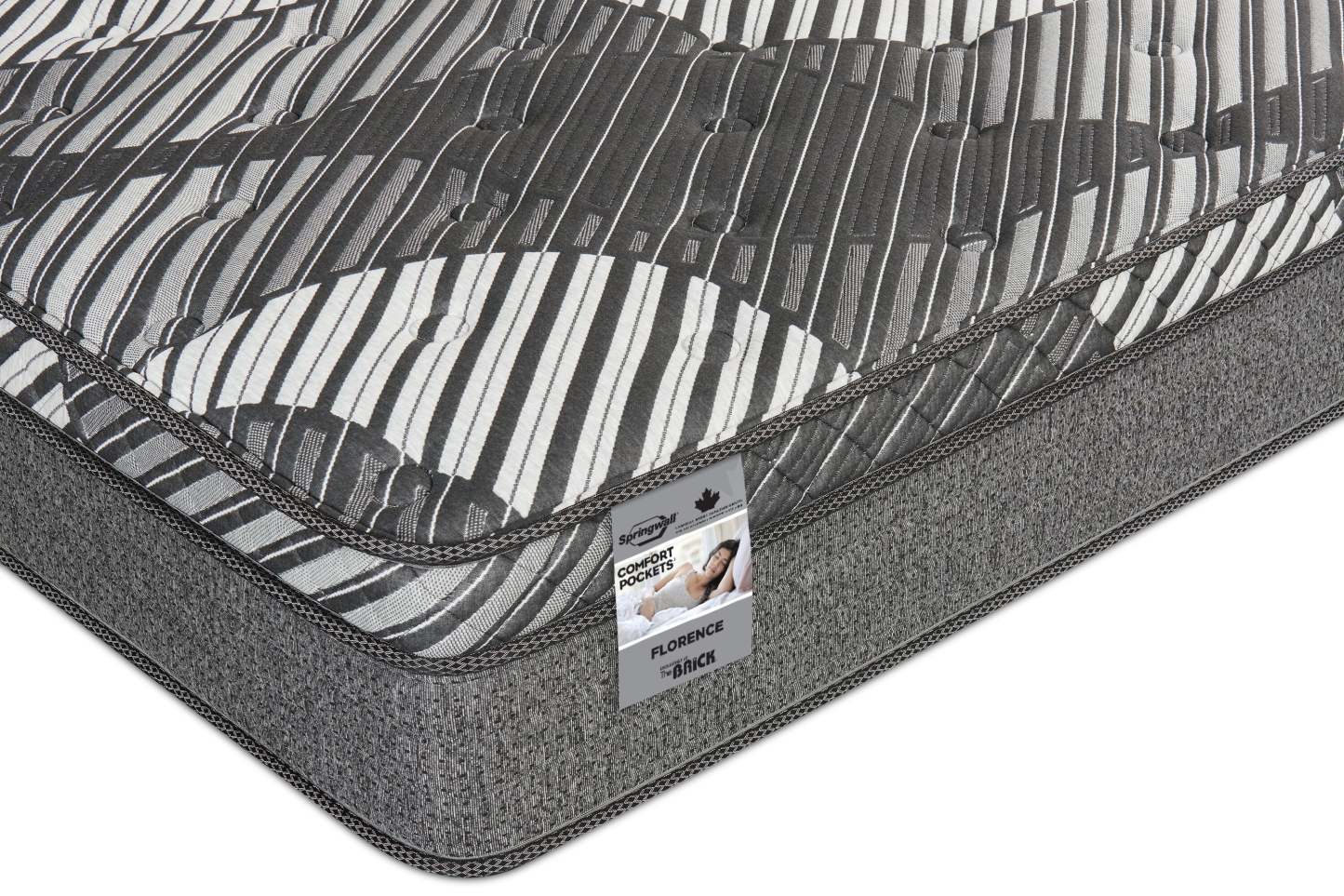 Matelas semi-ferme à Euro-plateau Florence de Springwall pour grand lit | Matelas à euro-plateau Springwall Florence de taille moyenne pour grand lit