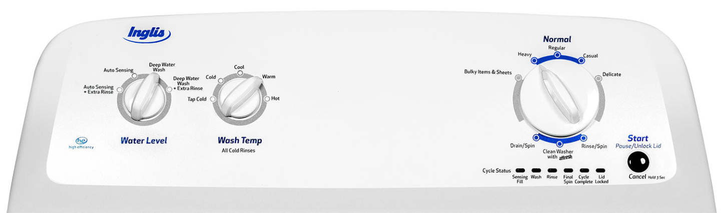 Anglais 4,0 Cu. Fort. Laveuse à chargement par le haut - Blanc - ITW4871FW | Laveuse Inglis de 4 pi³ à chargement par le haut - blanche - ITW4871FW