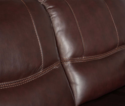 Franco 89 Genuine Leather Zero Gravity Power Reclining Sofa with USB Ports - Brown | Sofa à inclinaison électrique Franco de 89 po en cuir véritable avec position zéro gravité et ports USB - brun