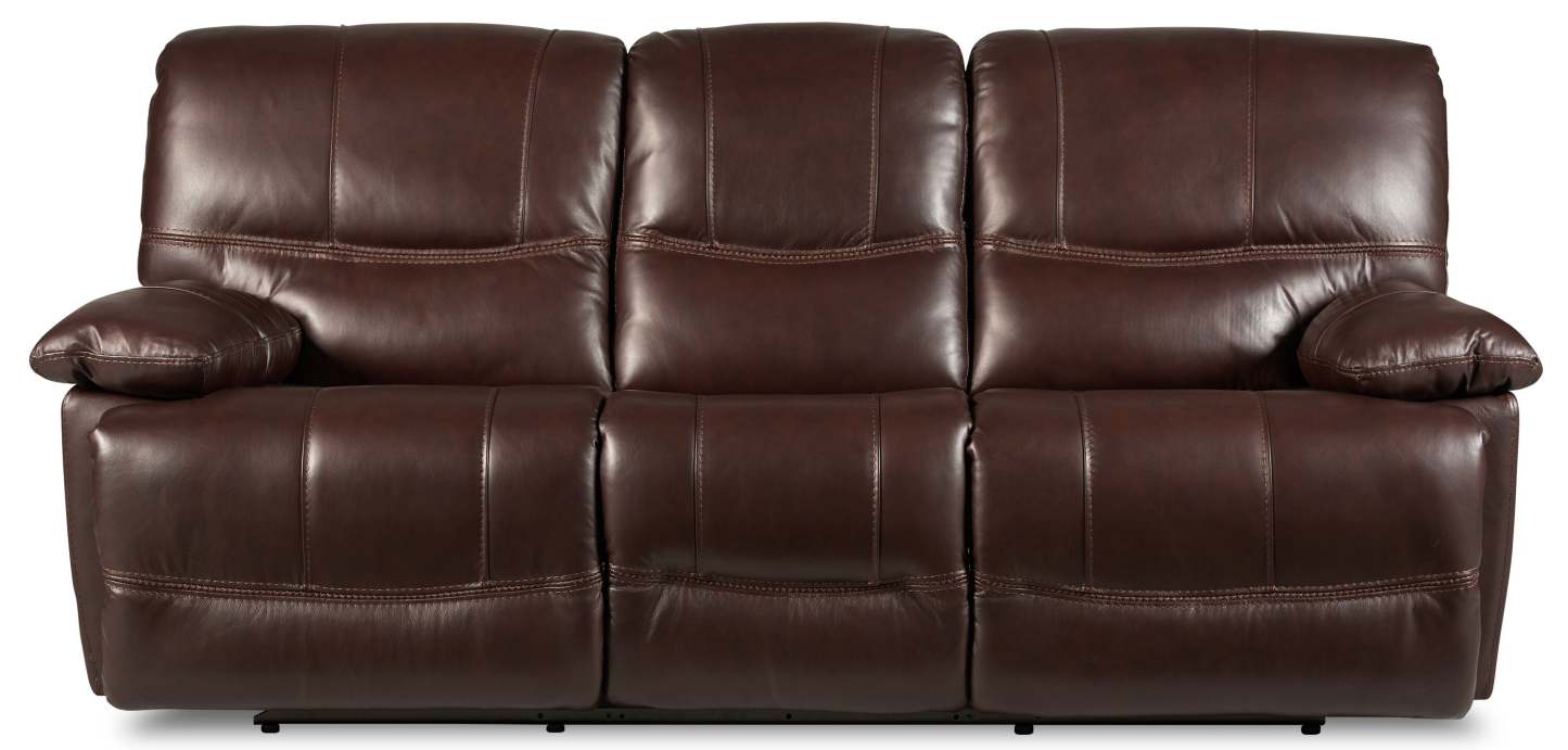Franco 89 Genuine Leather Zero Gravity Power Reclining Sofa with USB Ports - Brown | Sofa à inclinaison électrique Franco de 89 po en cuir véritable avec position zéro gravité et ports USB - brun