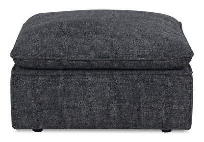 Sofa sectionnel modulaire Fusion 6 pièces en tissu de chenille gris anthracite avec coussins de dossier amovibles en duvet et plumes