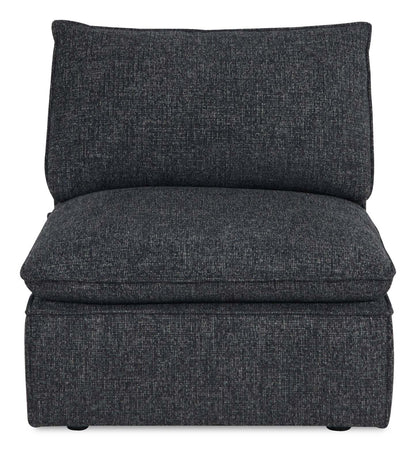 Sofa sectionnel modulaire Fusion 6 pièces en tissu de chenille gris anthracite avec coussins de dossier amovibles en duvet et plumes