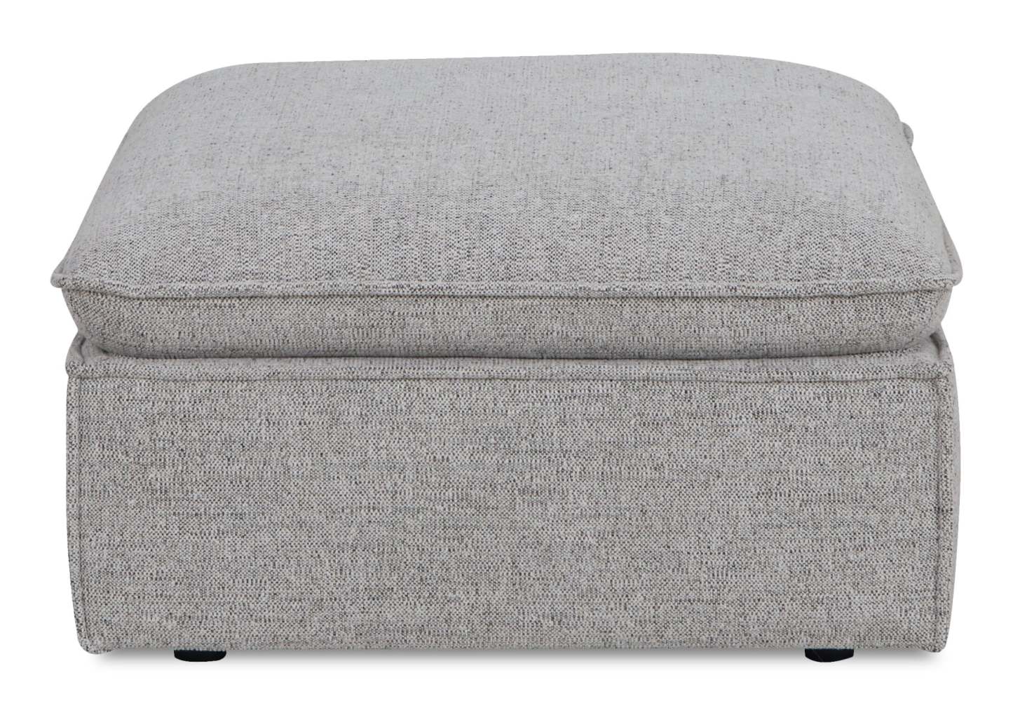 Fusion modulaire 6 pièces en tissu chenille gris argenté avec coussins de dossier amovibles en plumes | Sectionnel modulaire Fusion 6 pièces en tissu de chenille gris argenté avec coussins de dossier amovibles en couette et plumes