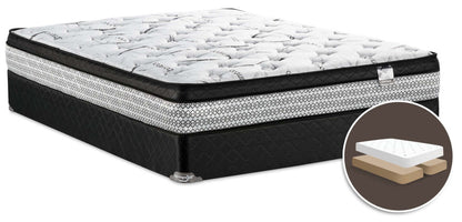 Springwall Fairweather 3 Euro-Top Plush Split Queen Mattress Set|Ensemble matelas moelleux à Euro-plateau divisé Fairweather 3 de Springwall pour grand lit