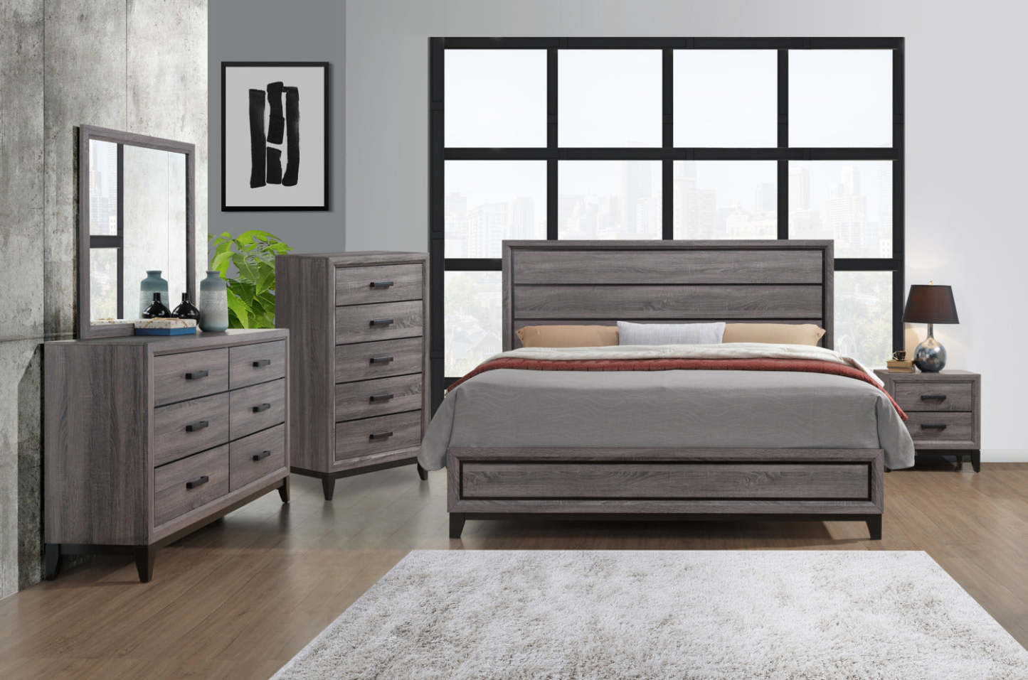 Kate 8-piece Queen Bedroom Package|Ensemble de chambre à coucher Kate 8 pièces avec grand lit|KATEGQP8