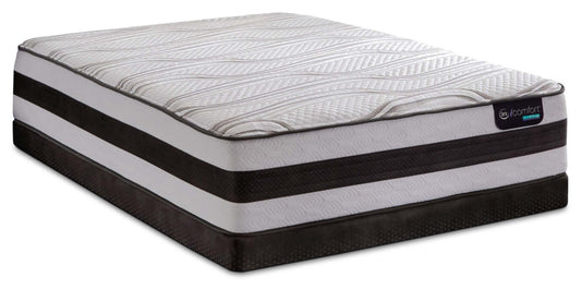 Serta iComfort® Hybrid Valentine Firm Low-Profile Split Queen Mattress Set|Ensemble matelas ferme divisé à profil bas Valentine Hybride iComfort de Serta pour grand lit