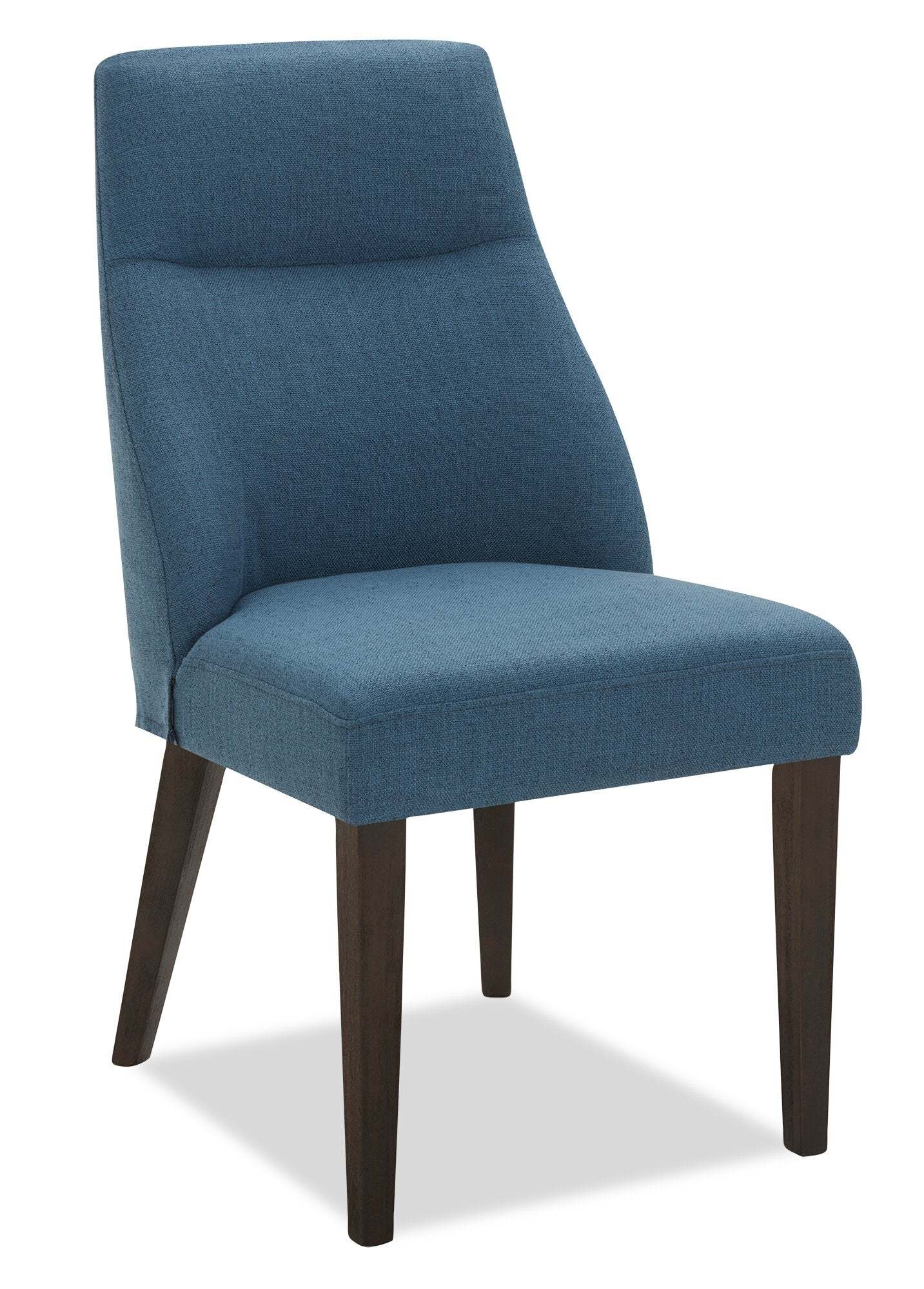 Chaise de salle à manger Gabi avec tissu d'apparence lin - Bleu | Chaise de salle à manger Gabi en tissu d'apparence lin - bleue