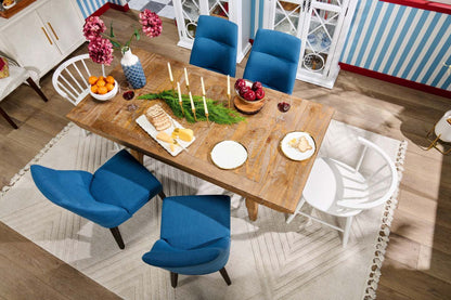 Table de salle à manger Cèdre en bois de pin, base à tréteaux, 72,07 po - Brune | Table de salle à manger en cèdre, bois de pin, base à tréteaux, 72,07 W - Marron