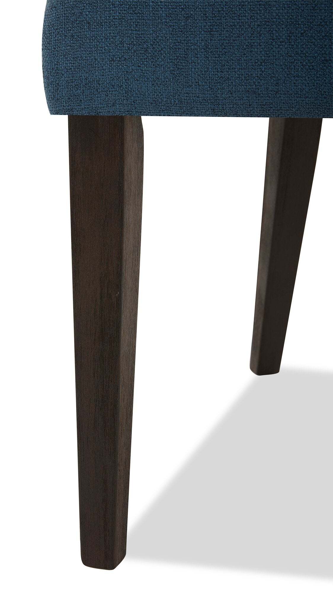 Chaise de salle à manger Gabi avec tissu d'apparence lin - Bleu | Chaise de salle à manger Gabi en tissu d'apparence lin - bleue