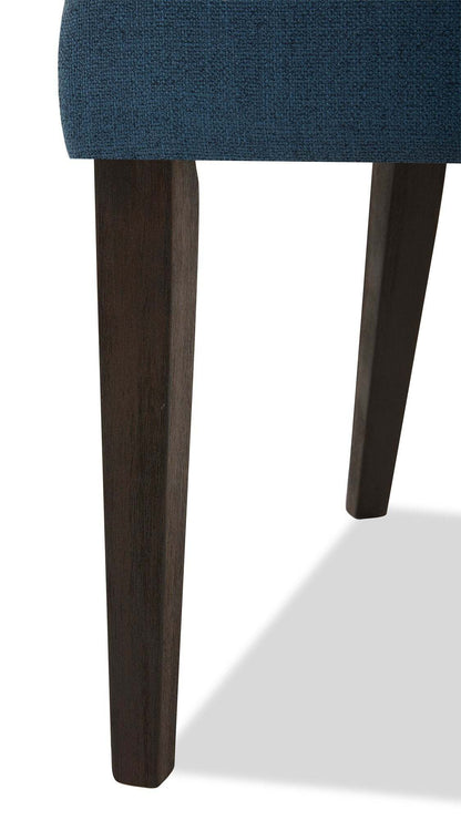 Chaise de salle à manger Gabi avec tissu d'apparence lin - Bleu | Chaise de salle à manger Gabi en tissu d'apparence lin - bleue