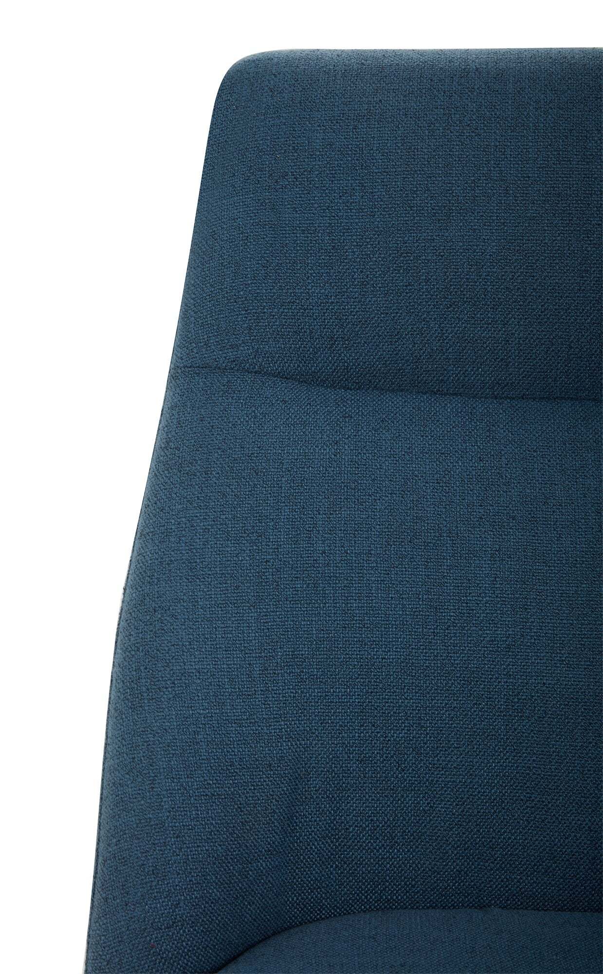 Chaise de salle à manger Gabi avec tissu d'apparence lin - Bleu | Chaise de salle à manger Gabi en tissu d'apparence lin - bleue