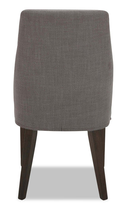 Chaise de salle à manger Gabi avec tissu d'apparence lin - Charbon | Chaise de salle à manger Gabi en tissu d'apparence lin - anthracite