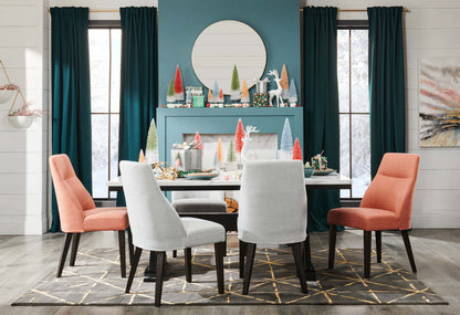 Chaise de salle à manger Gabi avec tissu d'apparence lin - Gris | Chaise de salle à manger Gabi en tissu d'apparence lin - grise