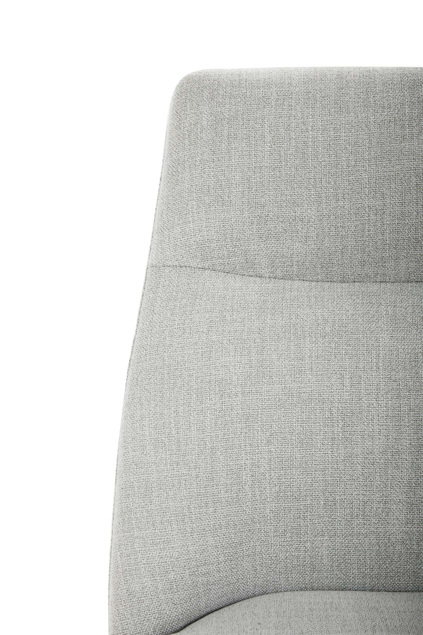 Chaise de salle à manger Gabi avec tissu d'apparence lin - Gris | Chaise de salle à manger Gabi en tissu d'apparence lin - grise