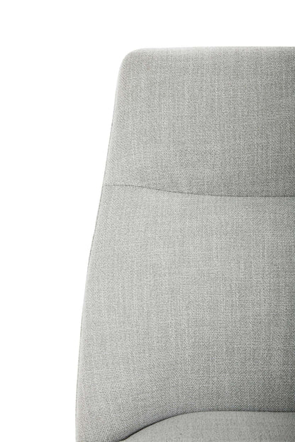 Chaise de salle à manger Gabi avec tissu d'apparence lin - Gris | Chaise de salle à manger Gabi en tissu d'apparence lin - grise