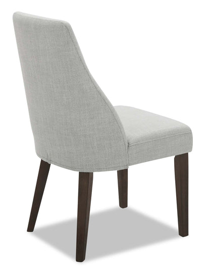 Chaise de salle à manger Gabi avec tissu d'apparence lin - Gris | Chaise de salle à manger Gabi en tissu d'apparence lin - grise
