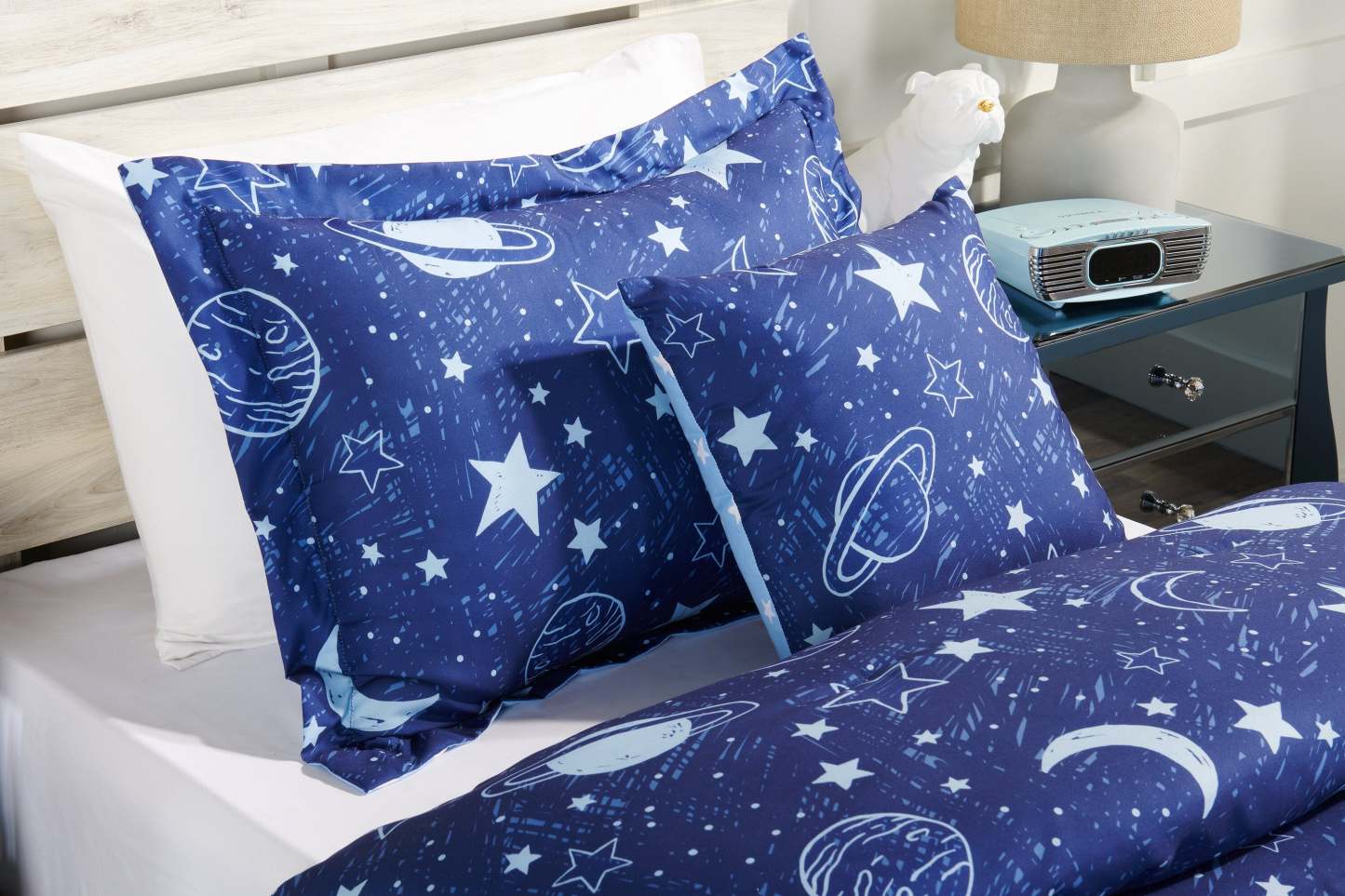 Galaxy 3-Piece Twin Comforter Set - Blue | Ensemble d'édredon Galaxy 3 pièces pour lit simple - bleu