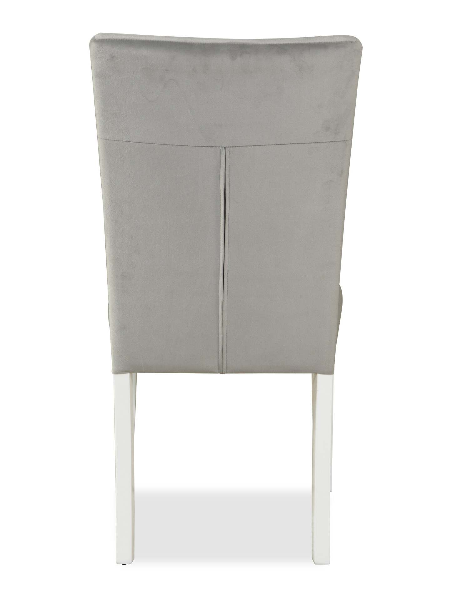 Chaise de salle à manger Garbo en tissu de velours et en bois - grise