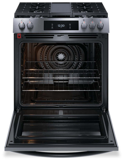 Cuisinière à gaz Frigidaire Gallery de 6 pi³ avec convection totale et friture à air - finition résistante aux taches® noire…