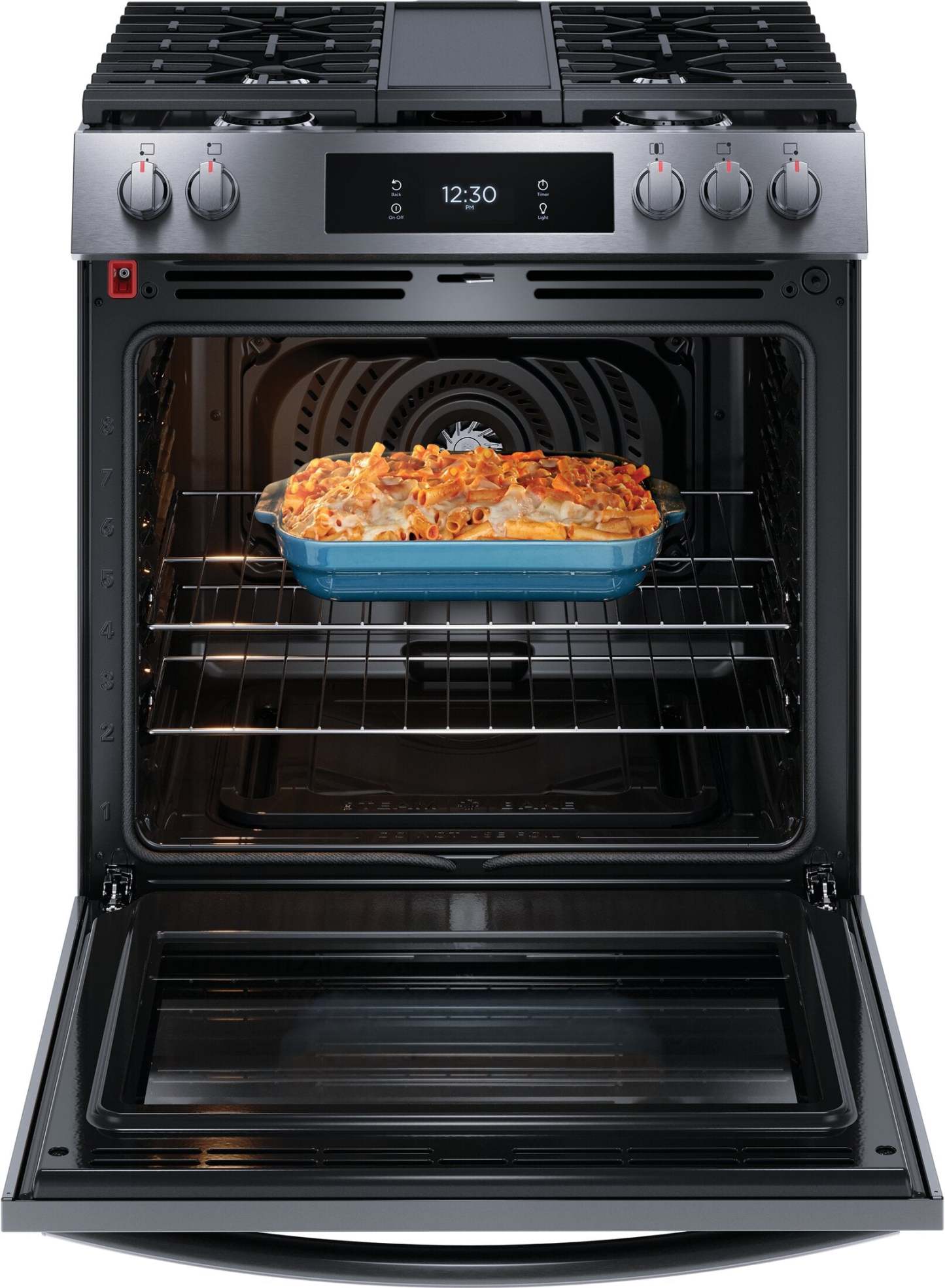 Cuisinière à gaz Frigidaire Gallery de 6 pi³ avec convection totale et friture à air - finition résistante aux taches® noire…