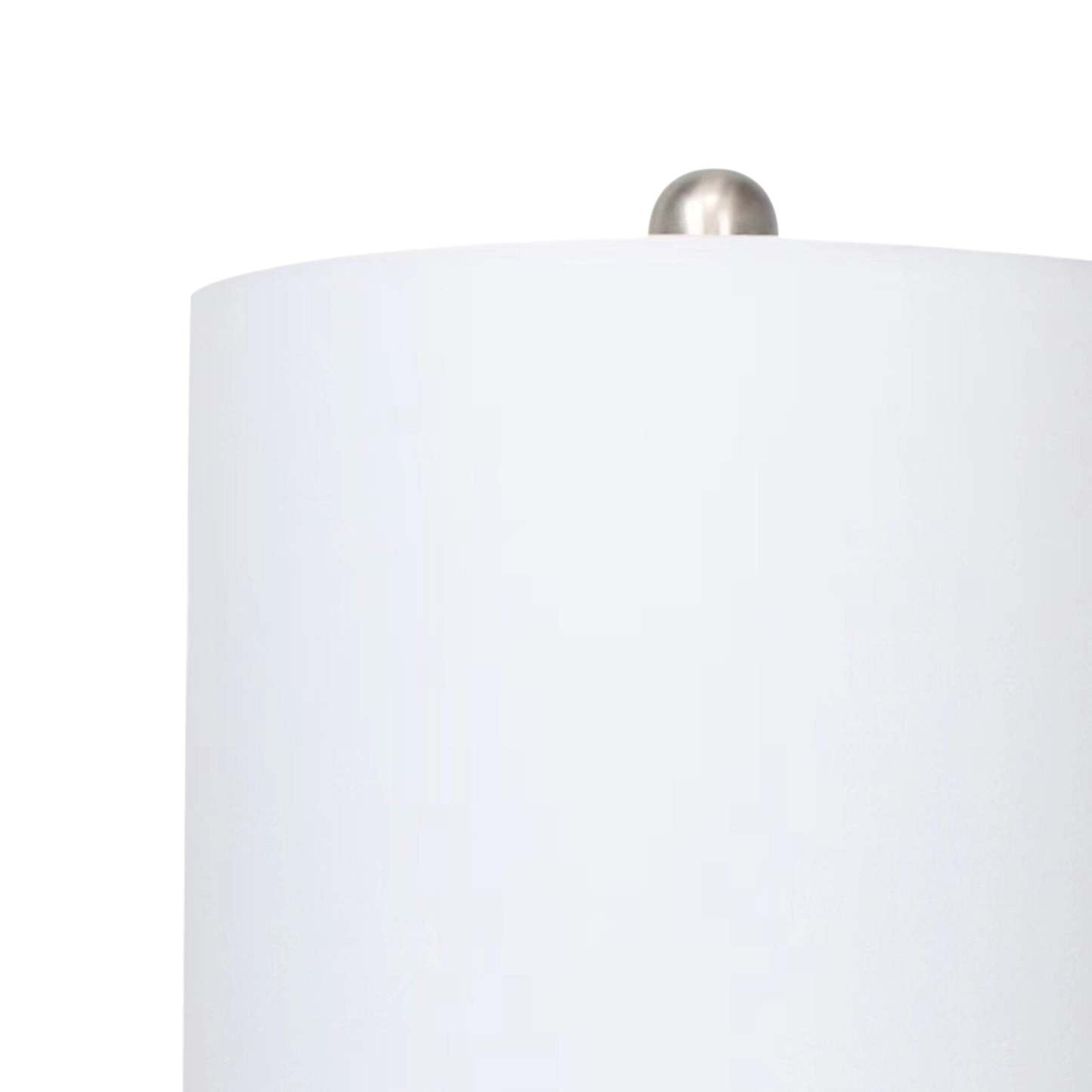 Kort &amp; Co. Gianna 19 Lampe de table en céramique blanche et argentée|Lampe de table Giada de Kort &amp; Co. de 19 po en céramique, blanche et argentée