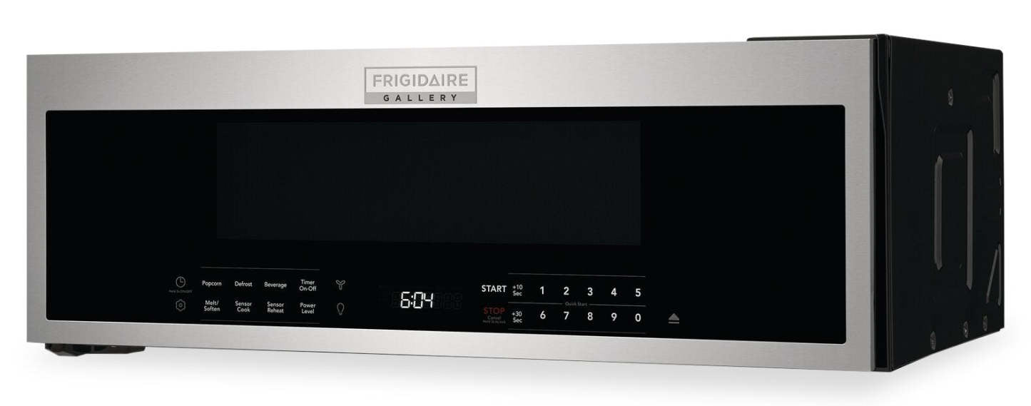 Galerie Frigidaire 1,2 Cu. Fort. Micro-ondes à grande portée avec conception à profil bas et cuisson par capteur - Sm… | Four à micro-ondes à hotte intégrée Frigidaire Gallery de 1,2 pi³ avec conception à profil bas et cu…