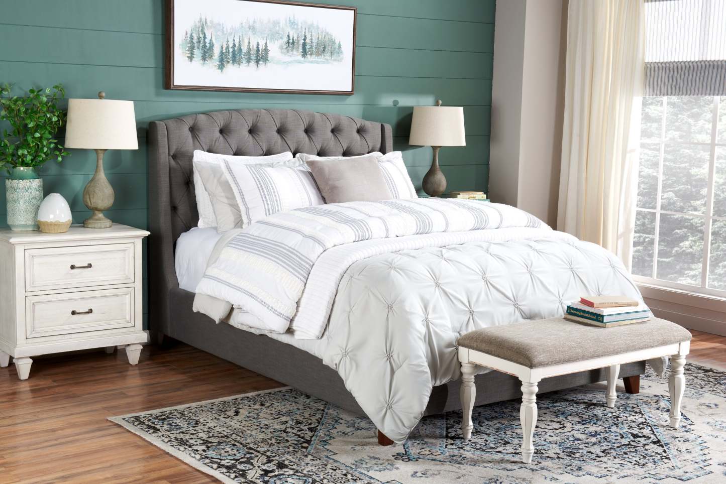 Brianna Light Grey 3-piece Full/Queen Comforter Set|Ensemble d'édredon Brianna 3 pièces gris clair pour lit double ou grand lit|BRILG3FQ