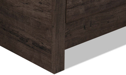 Commode de chambre à coucher Grayson, 5 tiroirs, 31,4 L x 47,4 H, Fabriquée au Canada, Rustique - Gris foncé | Commode verticale rustique Grayson de 31,4 po (L) x 47,4 po (H) à 5 tiroirs pour la chambre à coucher, fabriquée au Canada - gris foncé