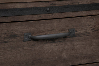 Table de chevet à 2 tiroirs Grayson, 23,8 L x 24,8 H, Fabriquée au Canada, Rustique - Gris foncé | Table de nuit rustique Grayson de 23,8 po (L) x 24,8 po (H) à 2 tiroirs, fabriquée au Canada - gris foncé