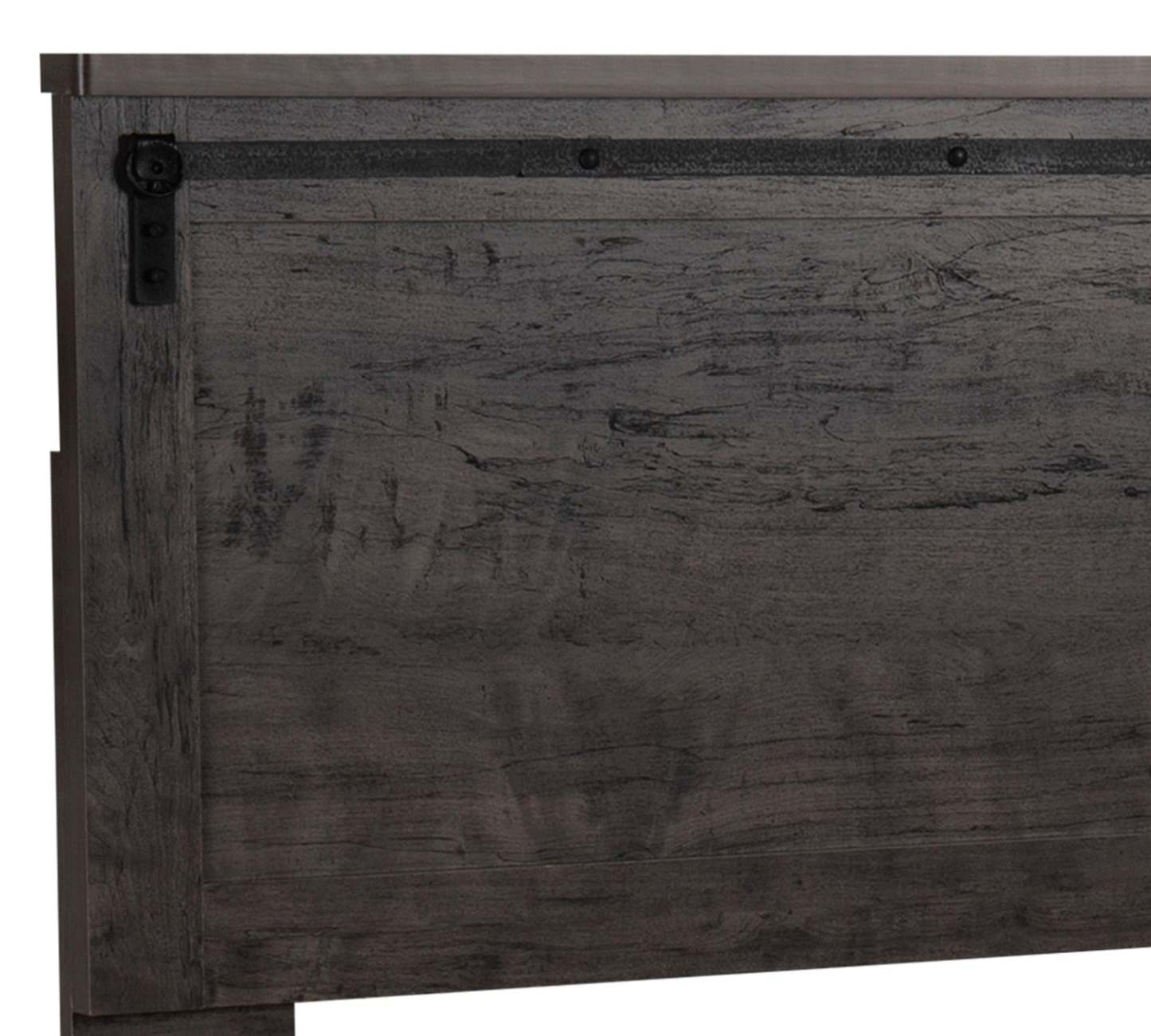 Tête de lit à panneaux Grayson, fabriquée au Canada, rustique, gris foncé - Queen Size | Tête de lit à panneau Grayson rustique fabriqué au Canada, gris foncé - format grand lit