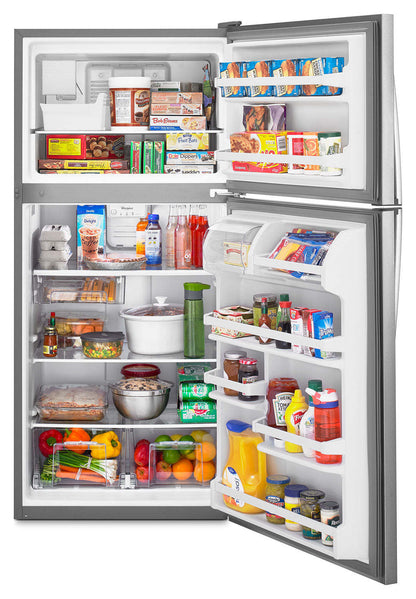 Réfrigérateur Whirlpool de 30 po et de 18,2 pi³ à congélateur supérieur - acier inoxydable monochromatique - WRT318FZDM | Whirlpool 30 18.2 Cu. Ft. Top-Mount Refrigerator - Monochromatic Stainless Steel