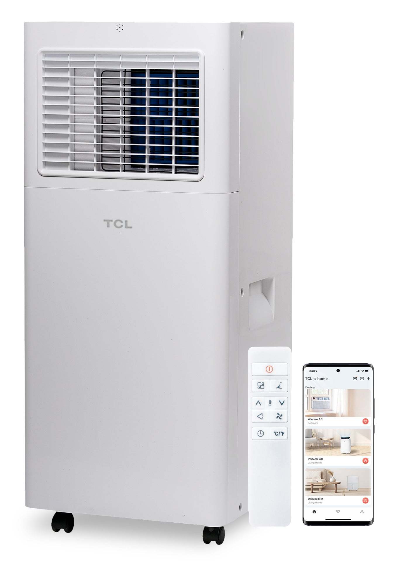 Climatiseur intelligent portatif TCL de 8 500 BTU - H5P44W-CA | Climatiseur intelligent portatif TLC de 8 500 BTU - H5P44W-CA | H5P44WCA