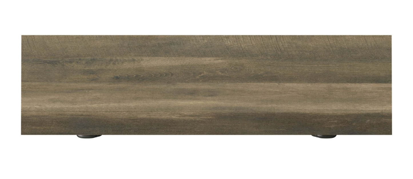 Haven 64 Meuble pour téléviseur rustique avec foyer électrique, rangement et système de gestion des câbles pour téléviseurs jusqu'à 70 po - brun