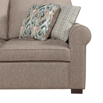 Scott Living Haven 2-Piece Left-Facing Chenille Fabric Sleeper Sectional - Taupe | Canapé-lit sectionnel de gauche Haven de Scott Living 2 pièces en tissu de chenille - taupe