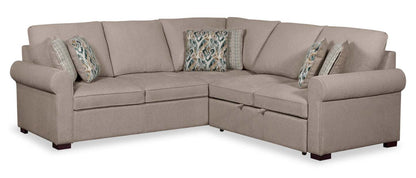 Sofa-lit sectionnel de droite Haven de Scott Living 2 pièces en tissu de chenille - taupe