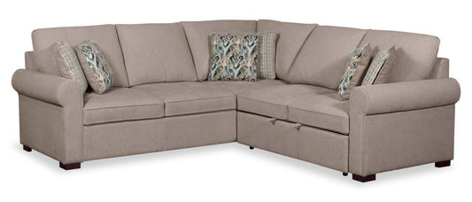 Sofa-lit sectionnel de droite Haven de Scott Living 2 pièces en tissu de chenille - taupe
