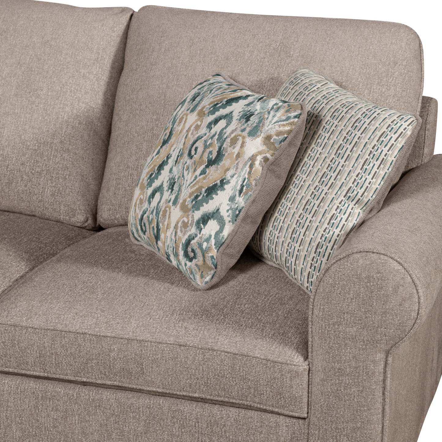 Sofa-lit sectionnel de droite Haven de Scott Living 2 pièces en tissu de chenille - taupe