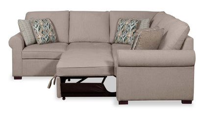 Sofa-lit sectionnel de droite Haven de Scott Living 2 pièces en tissu de chenille - taupe