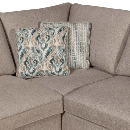 Scott Living Canapé-lit sectionnel Haven 3 pièces orienté vers la gauche en tissu chenille avec méridienne de rangement - Taupe | Canapé-lit sectionnel gauche Haven de Scott Living 3 pièces en tissu chenille avec chaise longue de rangement - taupe