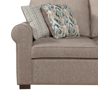 Scott Living Haven 3-Piece Right-Facing Chenille Fabric Sleeper Sectional with Storage Chaise - Taupe | Canapé-lit sectionnel de droite Haven de Scott Living 3 pièces en tissu de chenille avec chaise longue de rangement - taupe