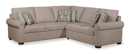 Scott Living Haven 2-Piece Left-Facing Chenille Fabric Sectional - Taupe | Canapé sectionnel de gauche Haven de Scott Living 2 pièces en tissu de chenille - taupe