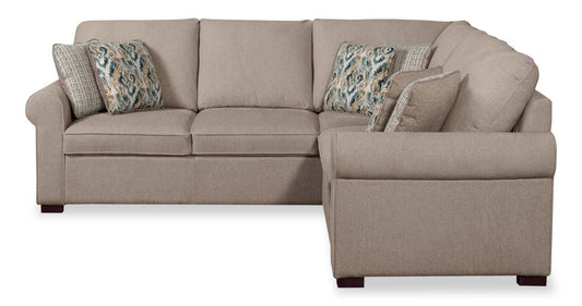 Scott Living Haven 2-Piece Left-Facing Chenille Fabric Sectional - Taupe | Canapé sectionnel de gauche Haven de Scott Living 2 pièces en tissu de chenille - taupe