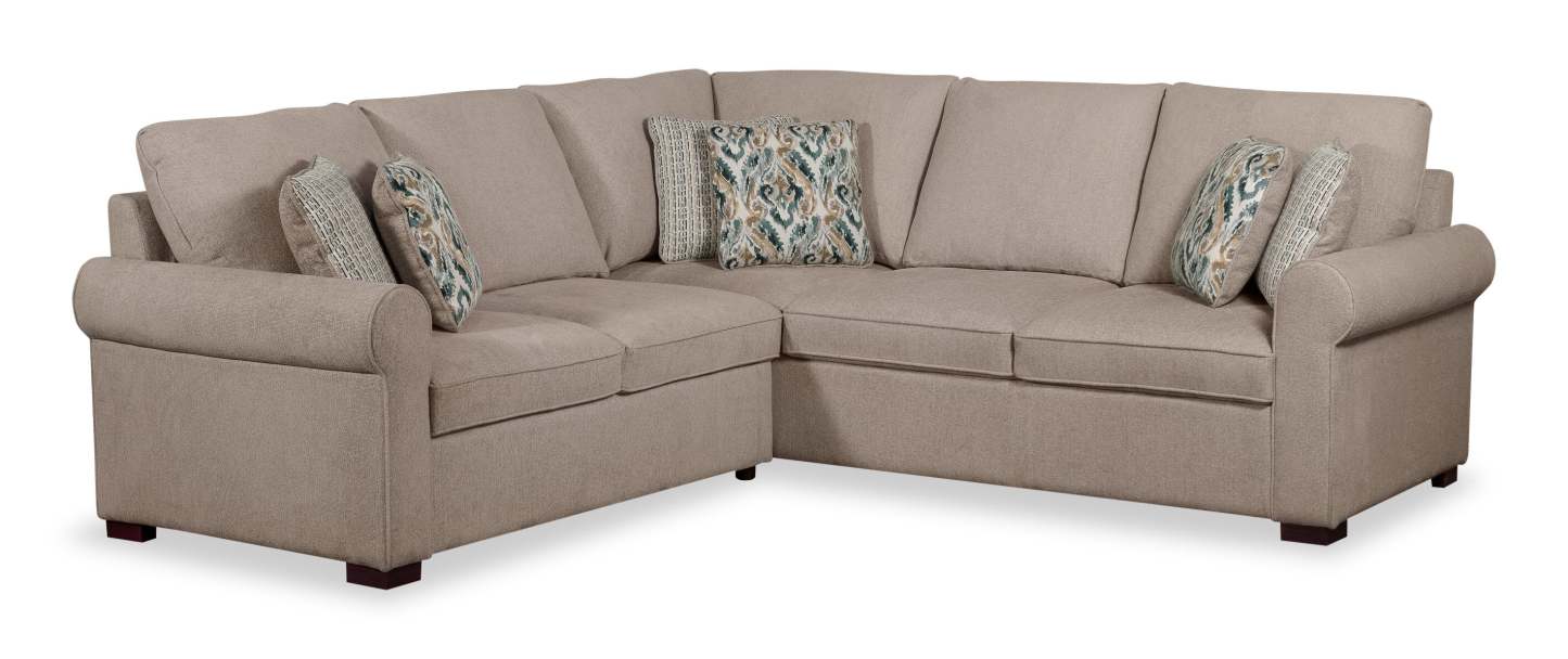Scott Living Haven 2-Piece Right-Facing Chenille Fabric Sectional - Taupe | Canapé sectionnel de droite Haven de Scott Living 2 pièces en tissu de chenille - taupe