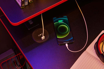 Herman 50 Gaming Office Desk - Black with Red Trim|Bureau de jeu Herman de 50 po - noir avec bordure rouge